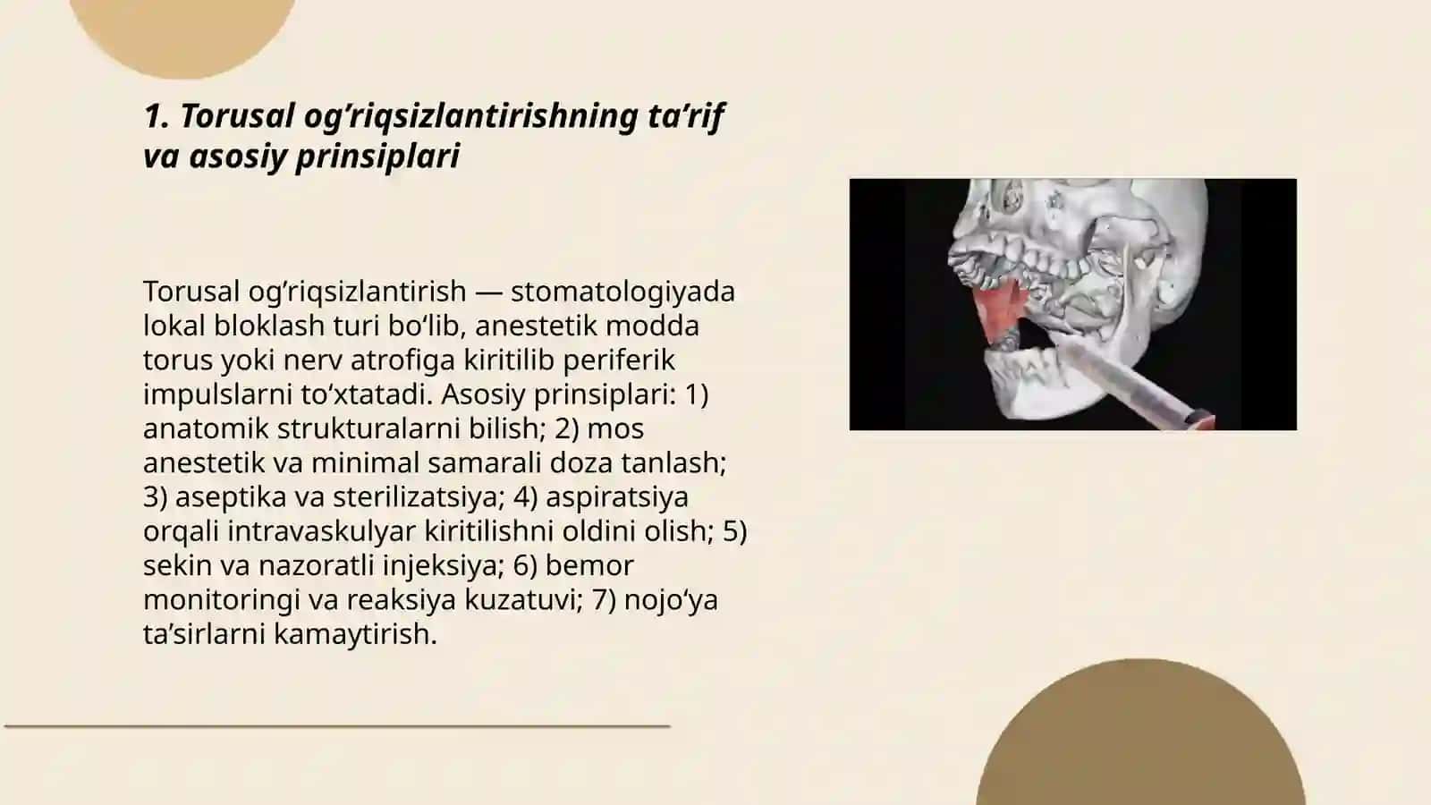 Torusal og’riqsizlantirish 3