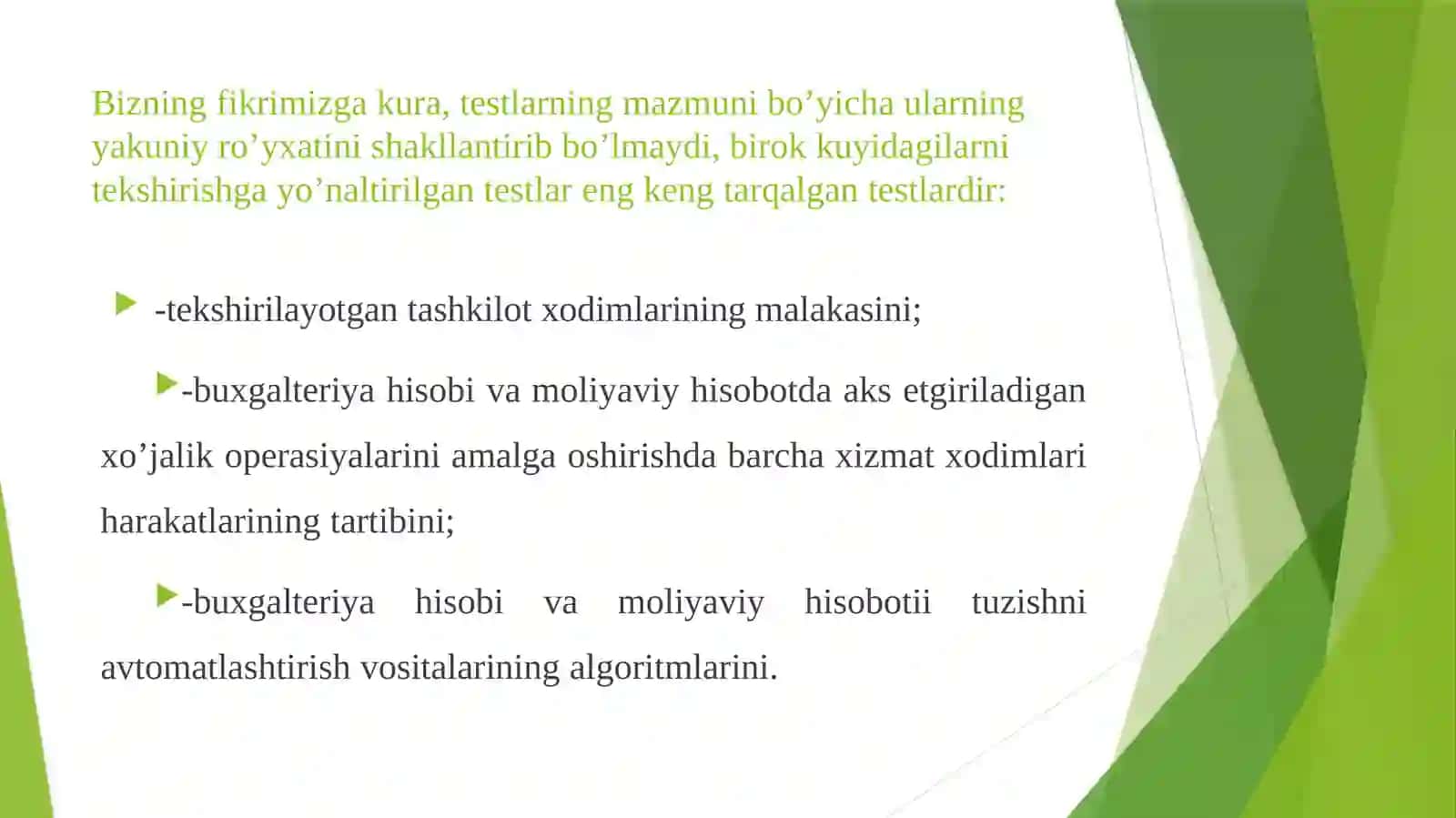 Ichki nazorat tizimini organish va baxolash 3