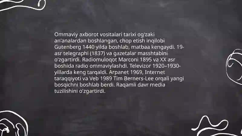 Ommaviy axborot vositalari tarixi 3