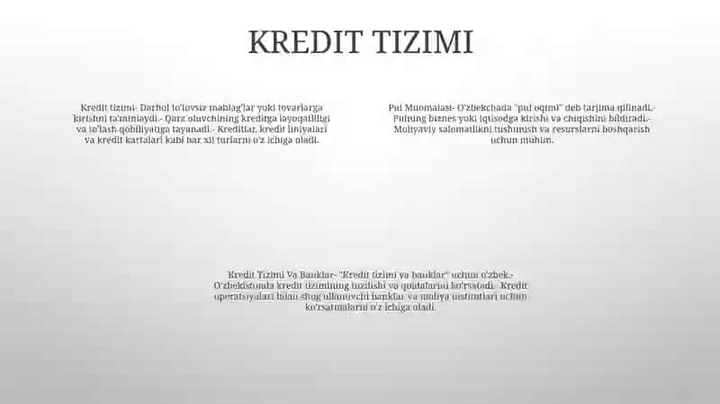 Pul Muomalasi, Kredit Tizimi Va Banklar 3
