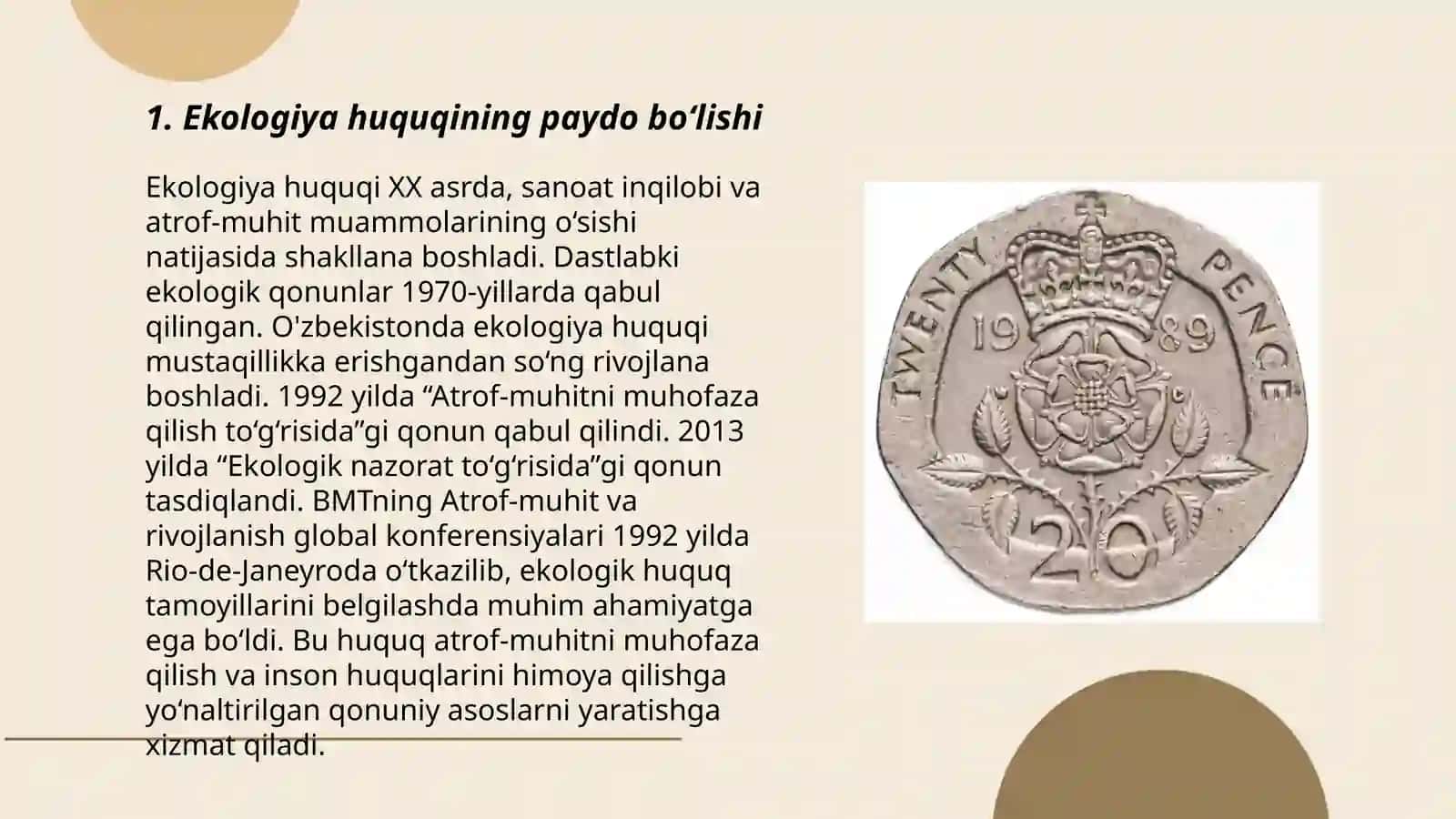Ekologiya huquqi fanining rivojlanish tarixi 3