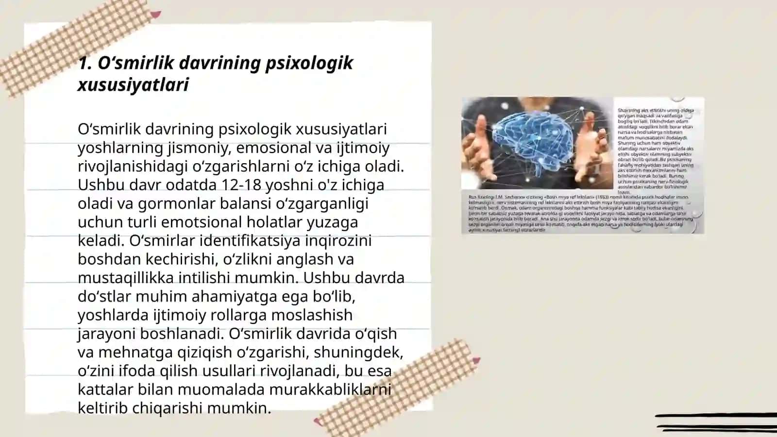 Oʻsmirlik davrining psixologik xususiyatlari 3