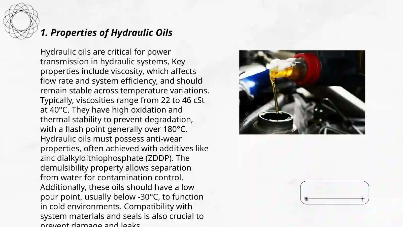 Special liquids. Hydraulic oils 3