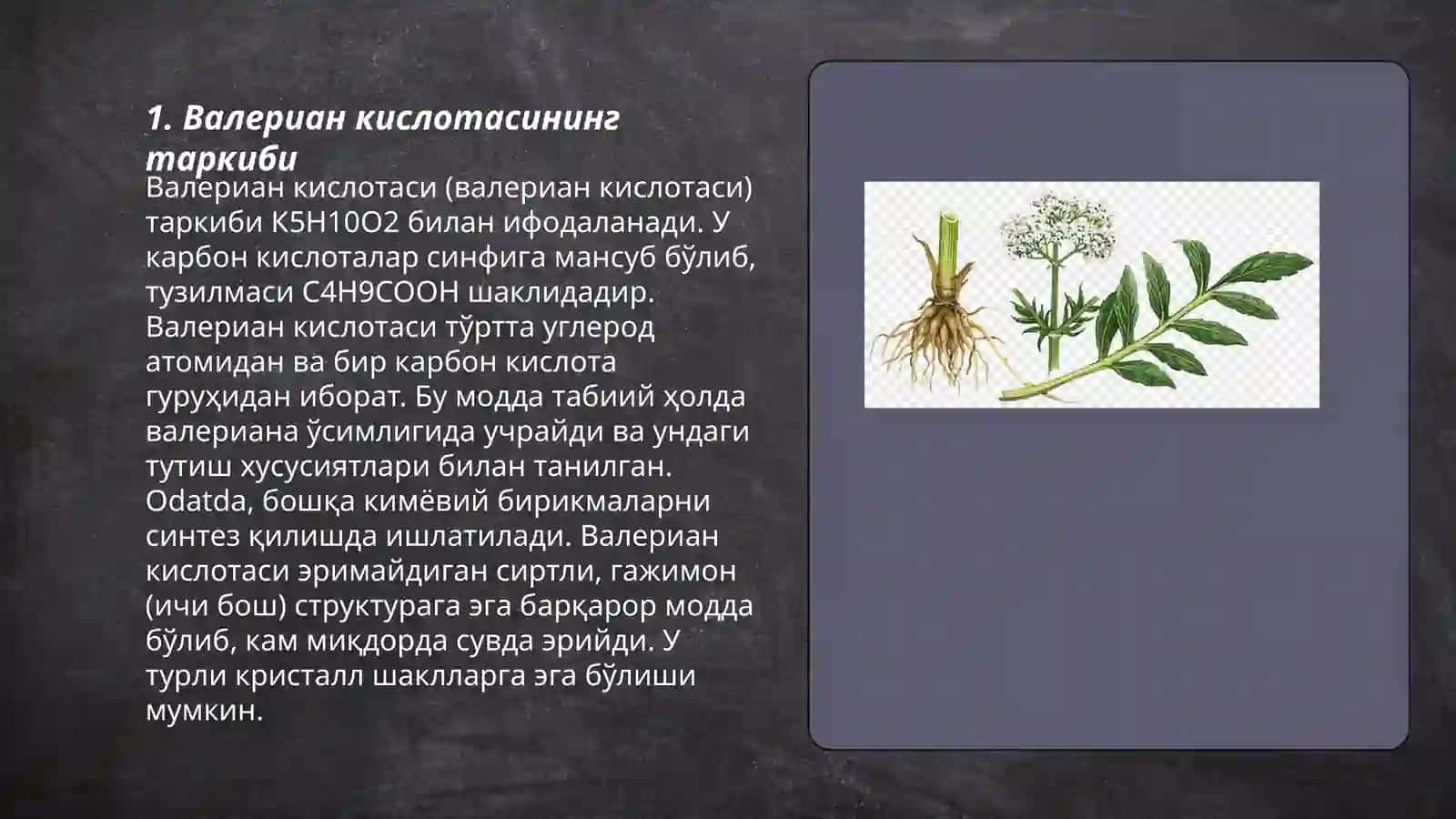 Валериан кислотаси 3