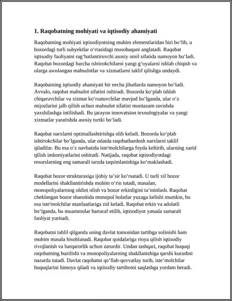 RAQOBATNING MOHIYATI, SHAKLLARI VA RAQOBATLASHISH USULLARI 3