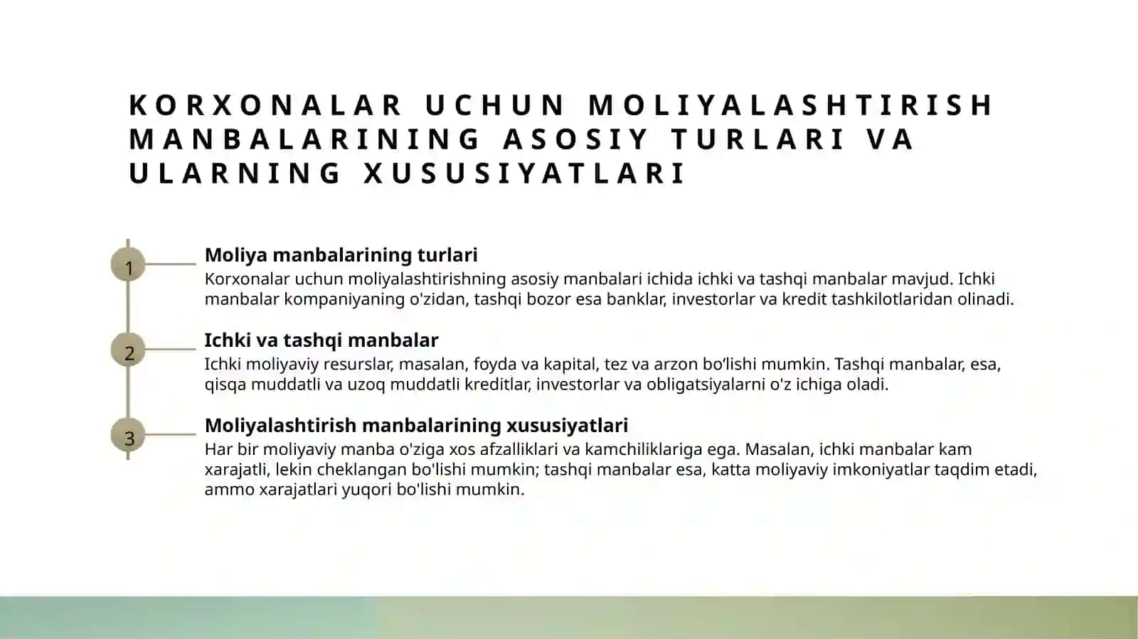 Kapital va moliyaviy ta'minot jarayonini boshqarish 3