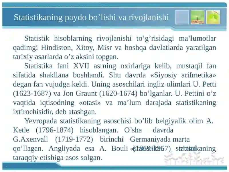 STATISTIKA FANIGA KIRISH 3
