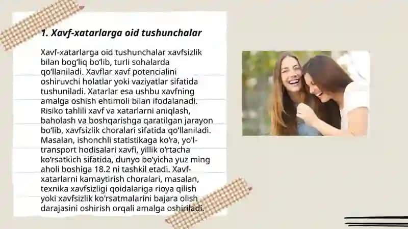 Xavf-xatarlarga oid tushunchalar 3