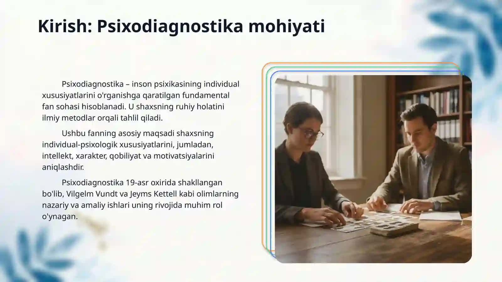 Psixadiagnostika nazariy fan va amaliy folyat 3