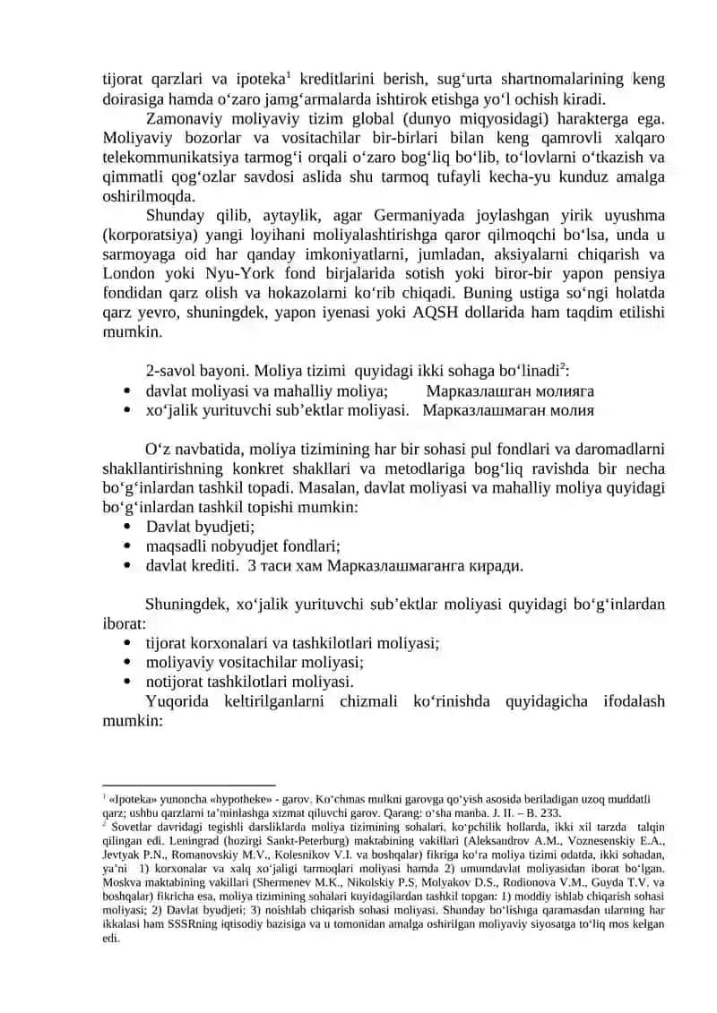 Moliya tizimi 3