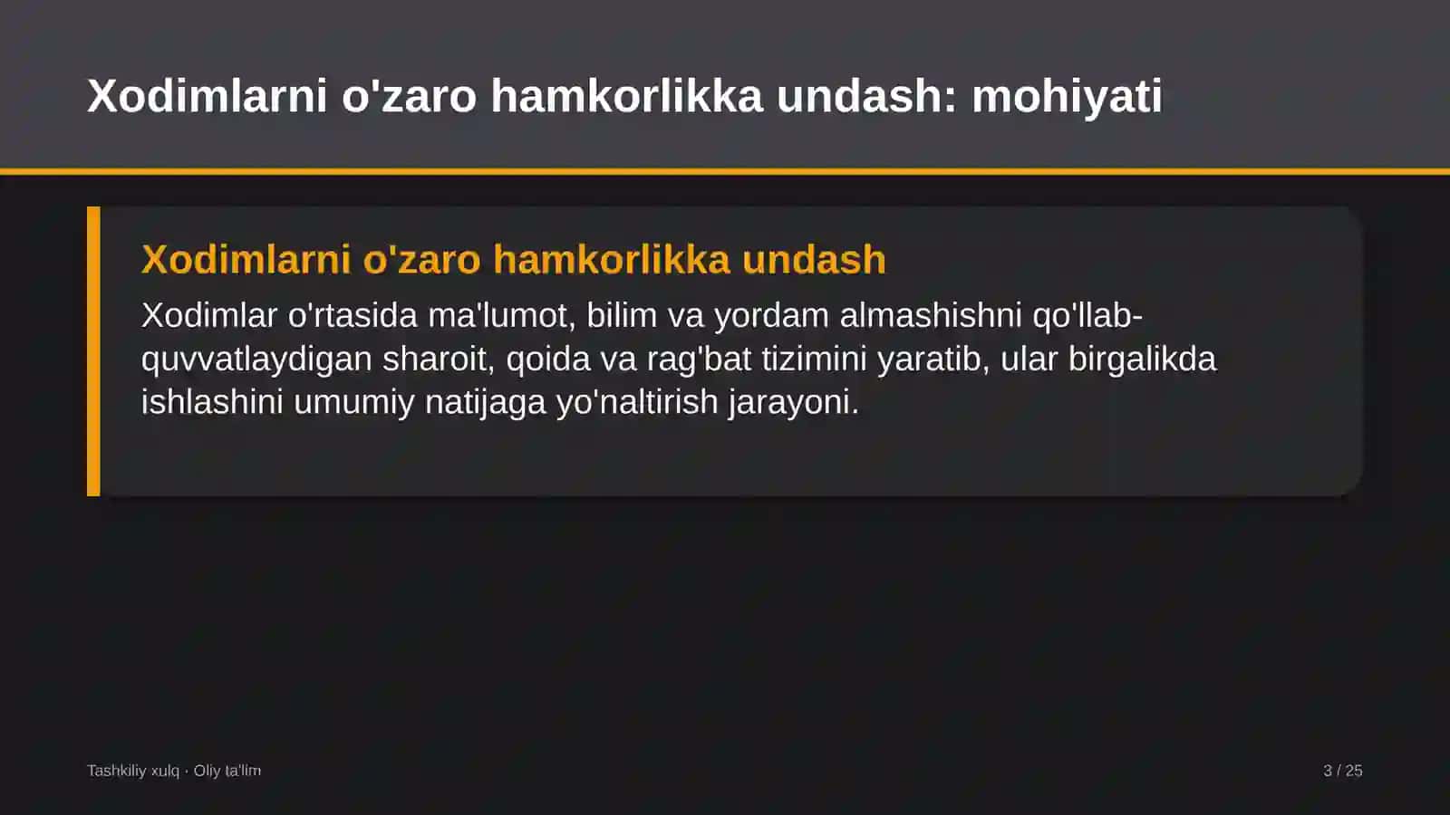 ekologik nodavlat tashkilotlarda xodimlarni o'zaro hamkorlikka undash 4178 3