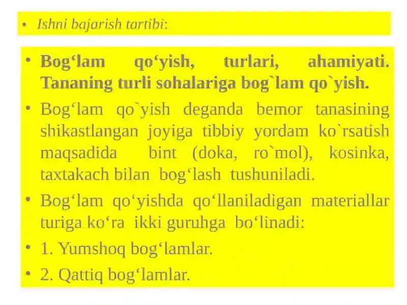 AMALIY MASHG’ULOTNING BAJARISH TEXNOLOGIYASI 3