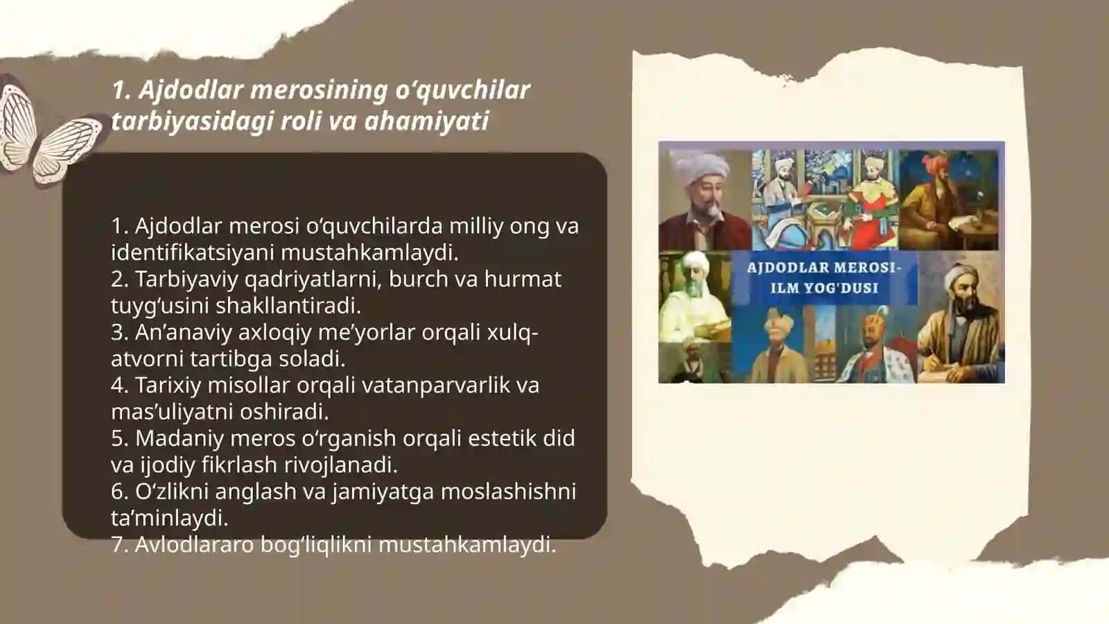 Ajdodlar merosidan foydalanish 3
