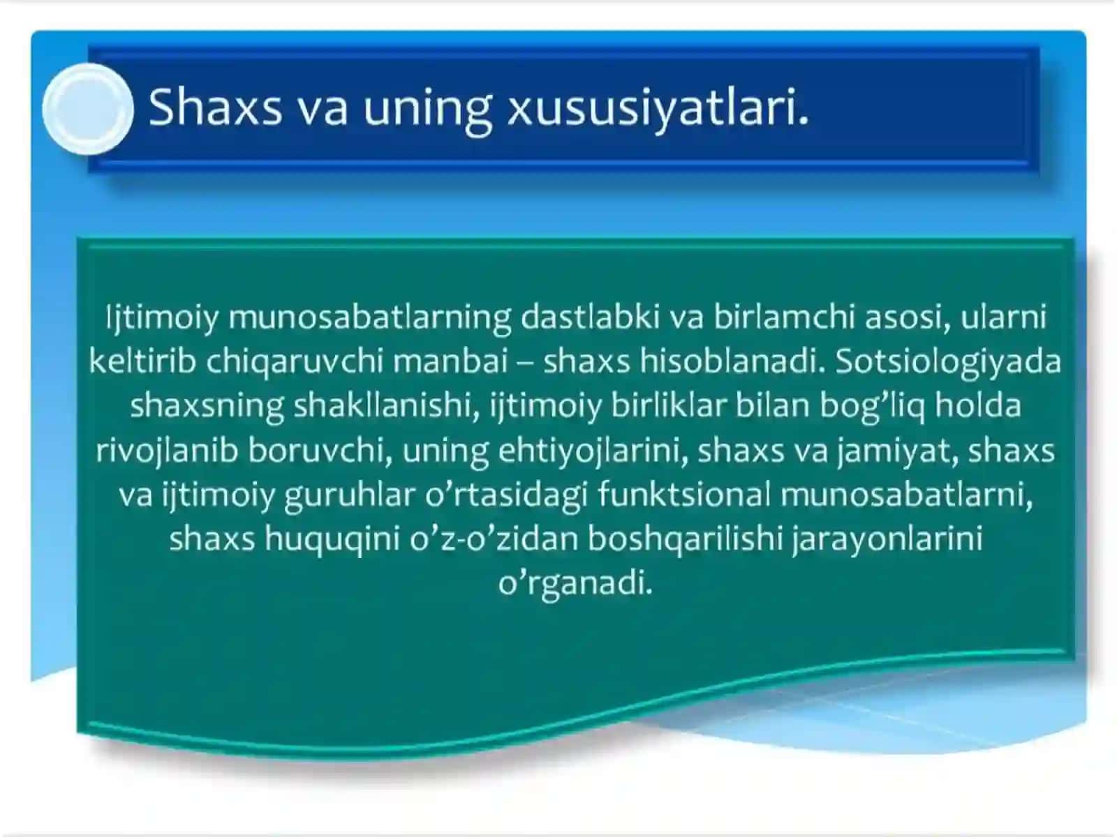 Shaxsni õrganishga turlicha yondashuv 3