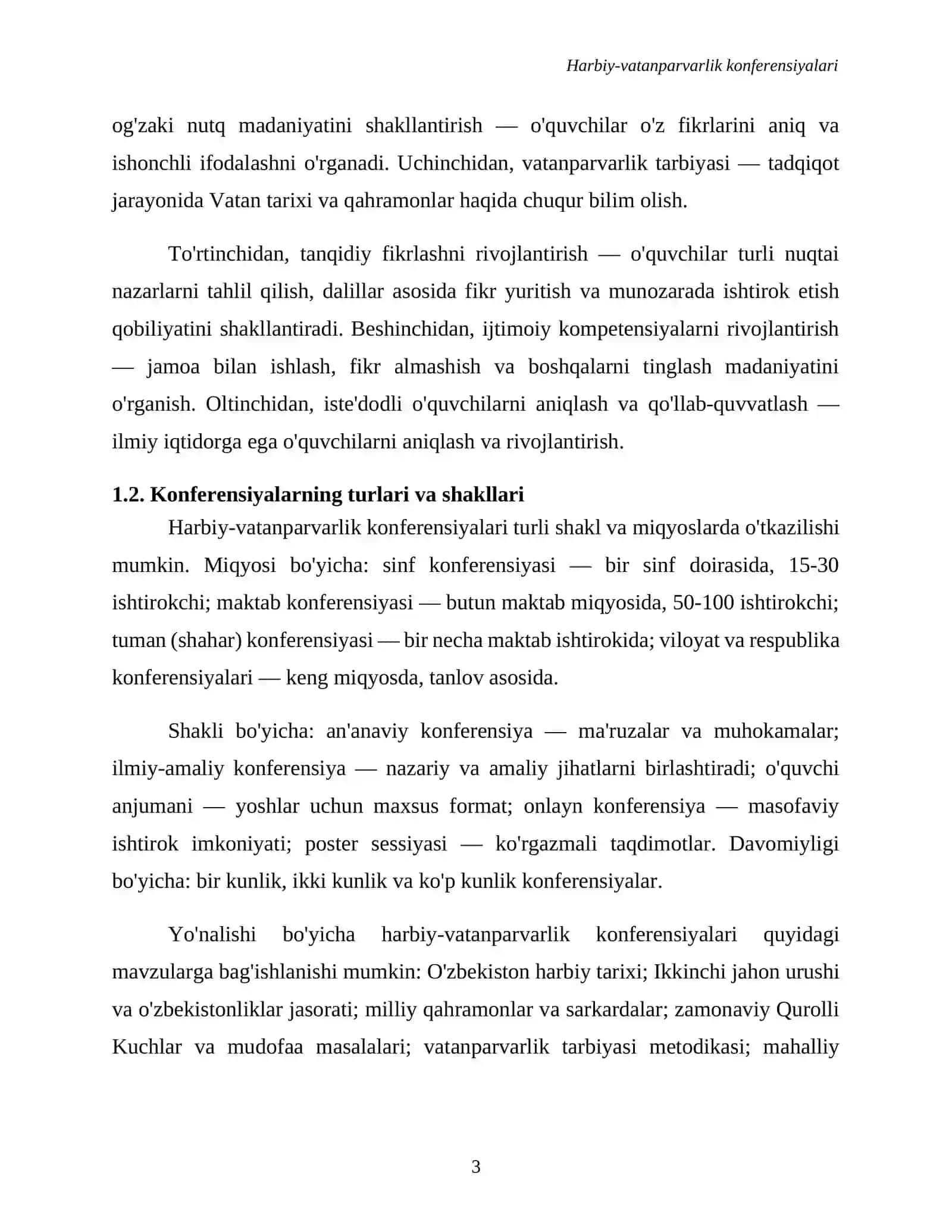 Harbiy-vatanparvarlik konferensiyalari 3