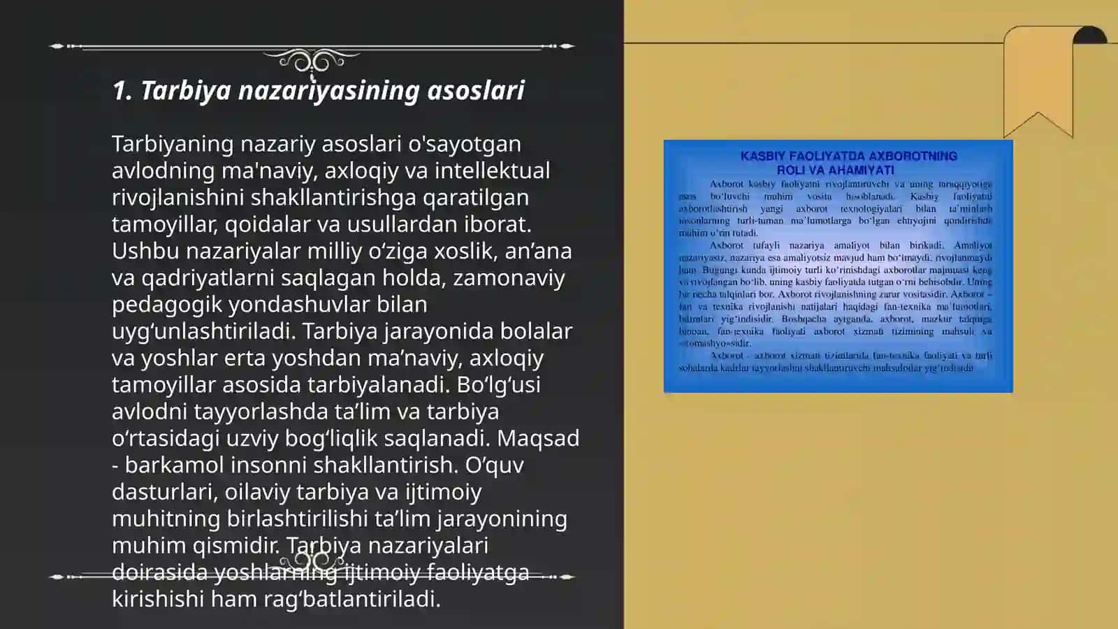 Tarbiya nazariyasi va jarayoni 3