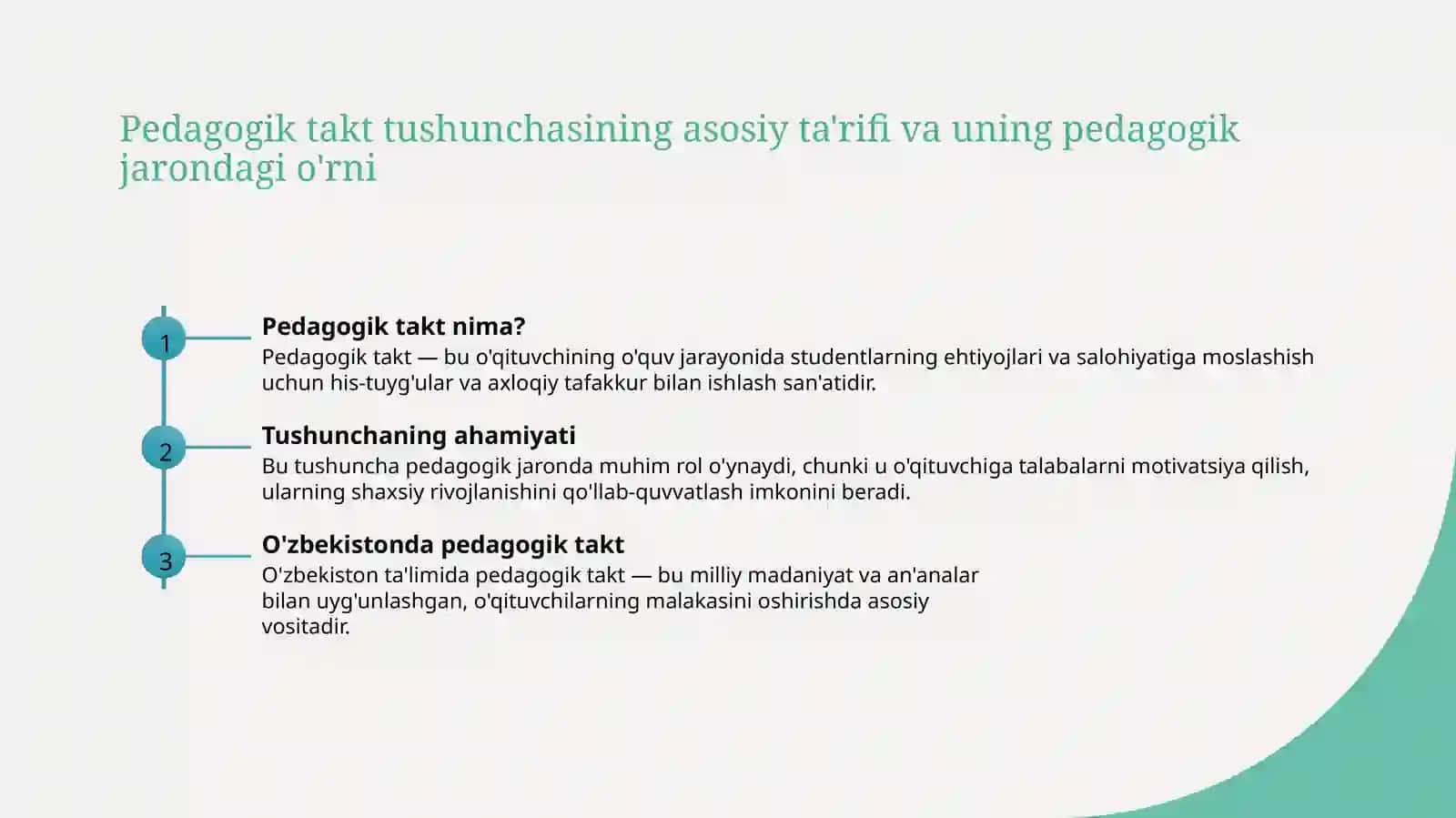 Pedagogik takt tushunchasi va uning mohiyati 3