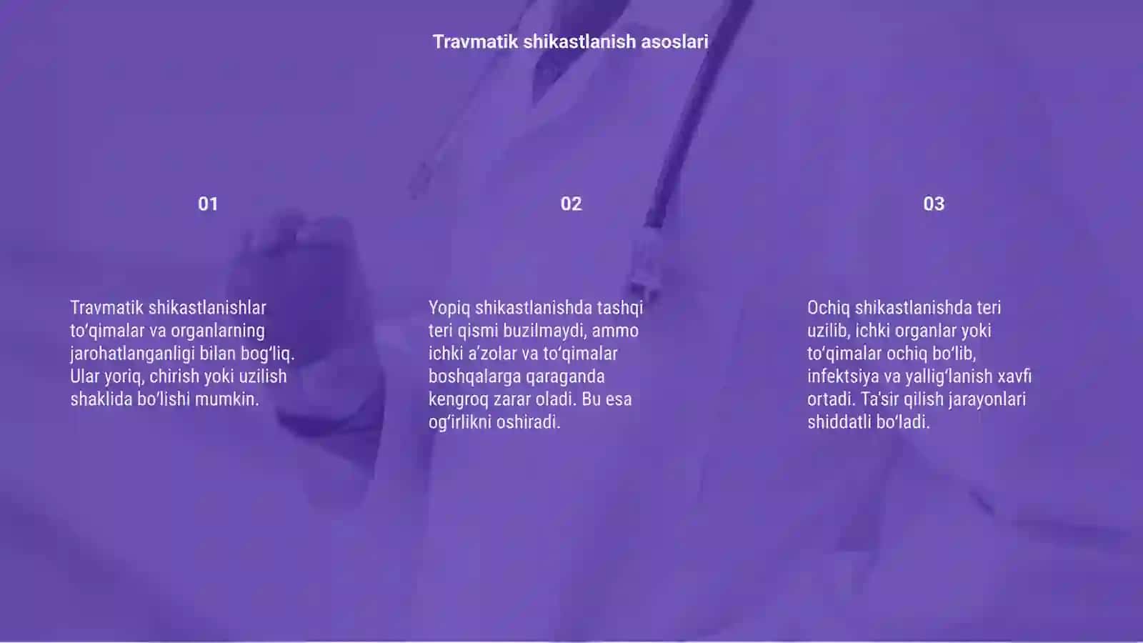 Travmatik shikastlanish asoslari 3