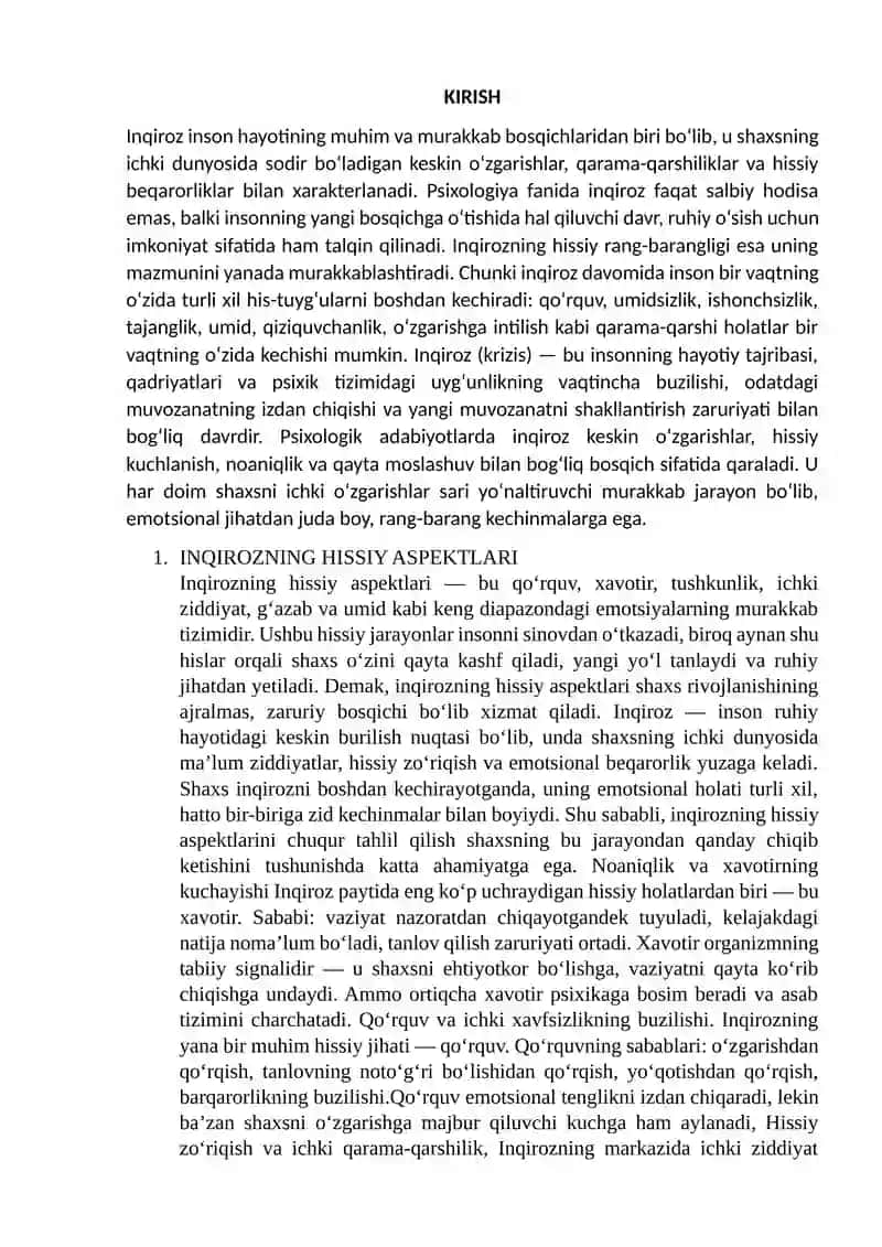 MAVZU : INQIROZ TUSHUNCHASINING HISSIY RANG- BARANGLIGI 3