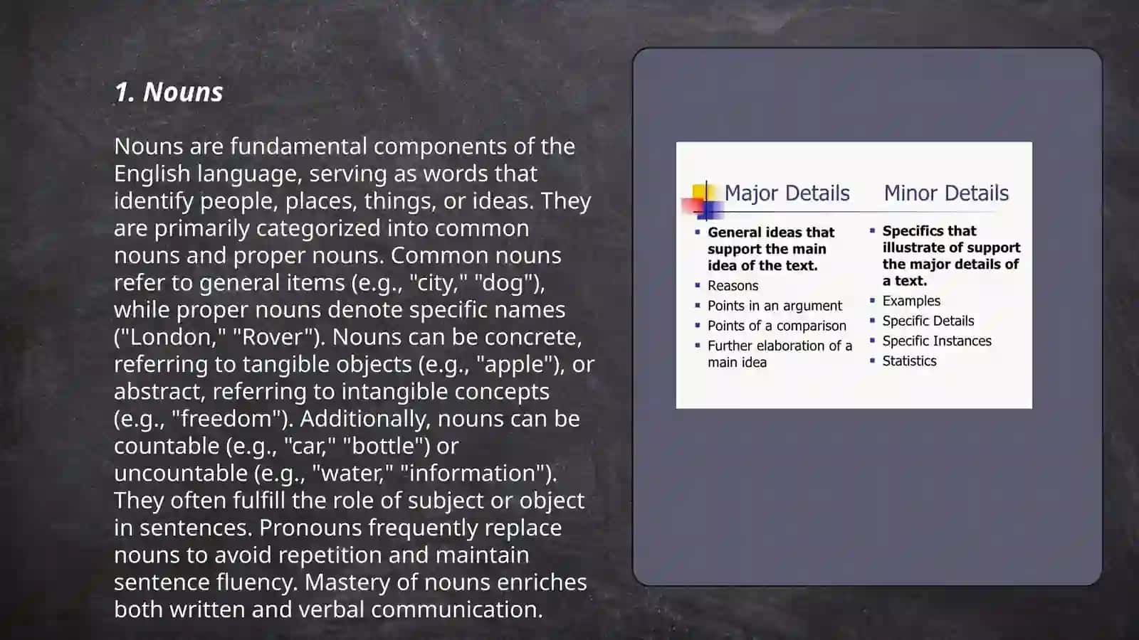 Word classes.Major and minor word classes 3