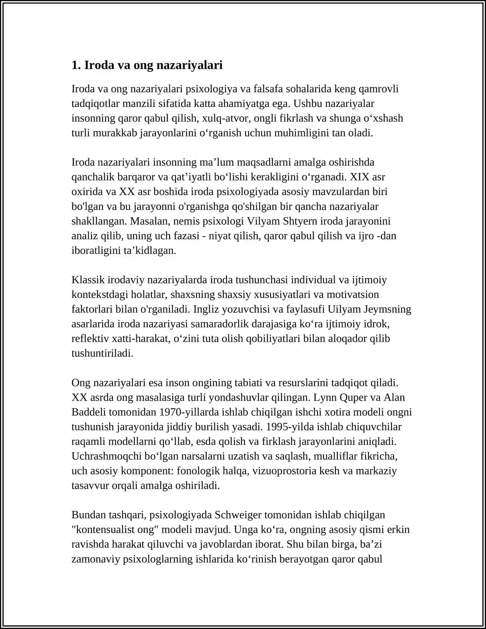 IRODA BORASIZDA NAZARIYALAR 3