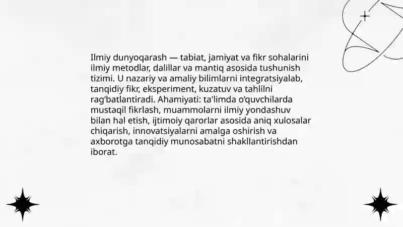Ilmiy dunyoqarashni shakillantirish va õquvchilarni aqliy tarbiyalash 3