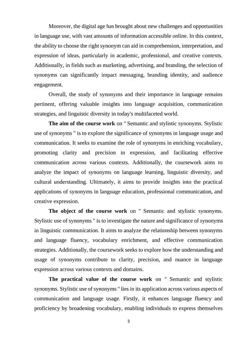 Semantic and stylistic synonyms. Stylistic use of synonyms 3