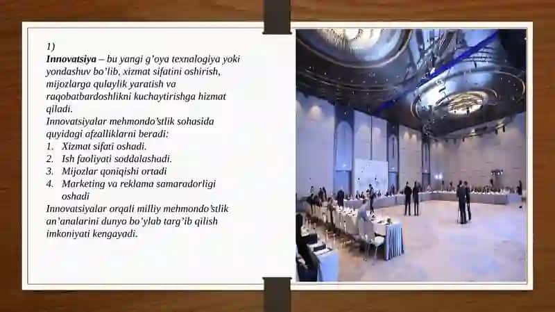 Mehmondo’stlik sohasida innovatsion tadbirlarni tashkil etish 3