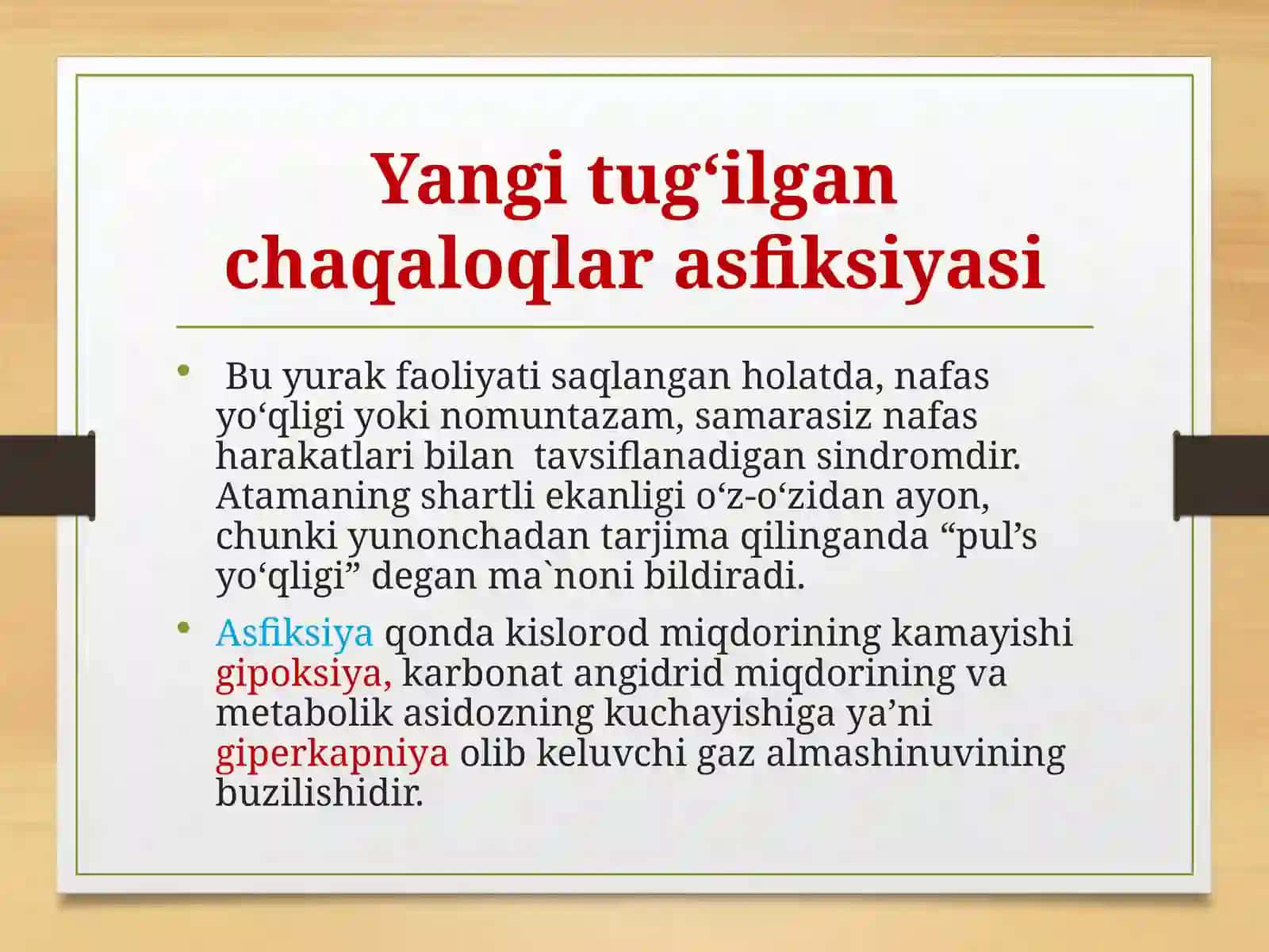 Yangi tug‘ilgan chaqaloqlar asfiksiyasi 3