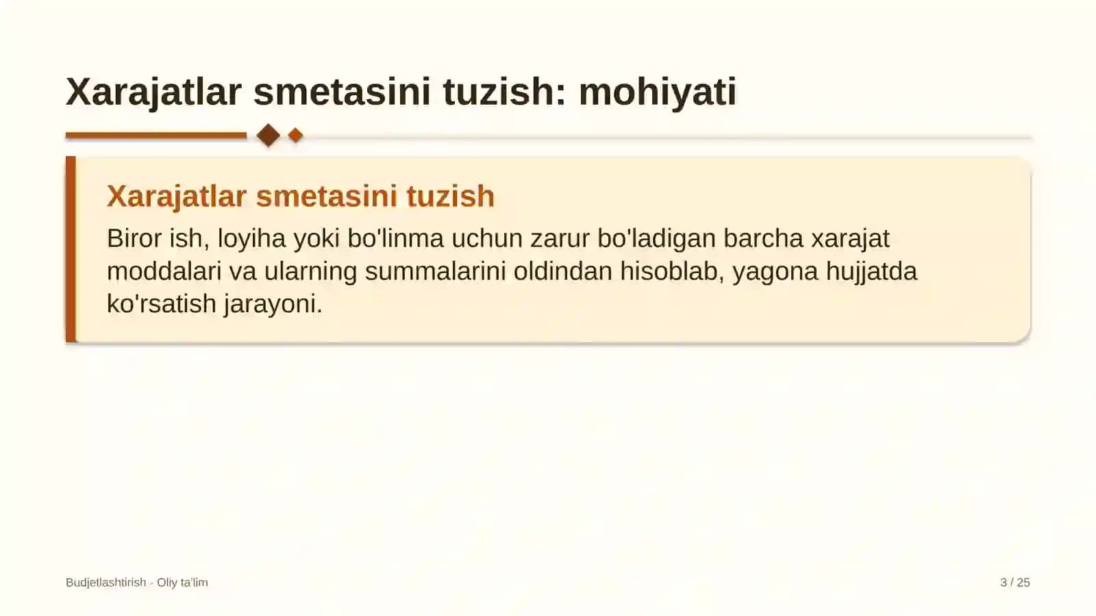 Choyxonalarda xarajatlar smetasini tuzish 3