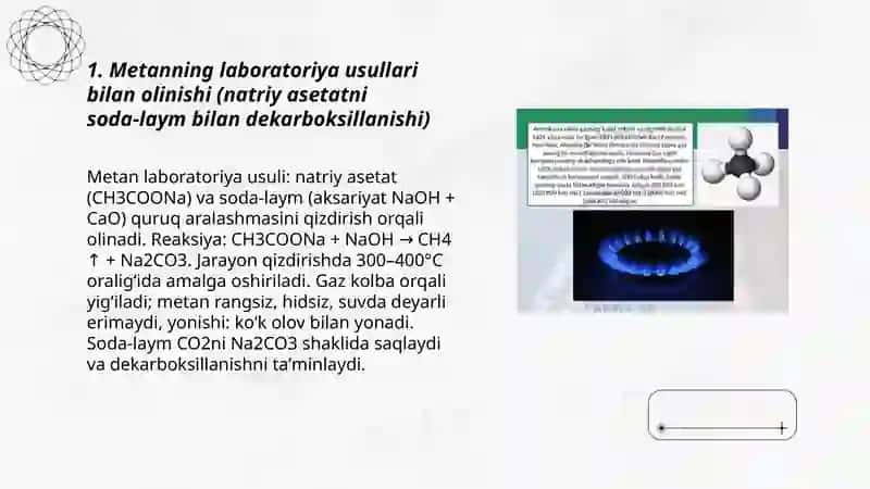 Metan, Etilen, Asetilenning olinishi 3