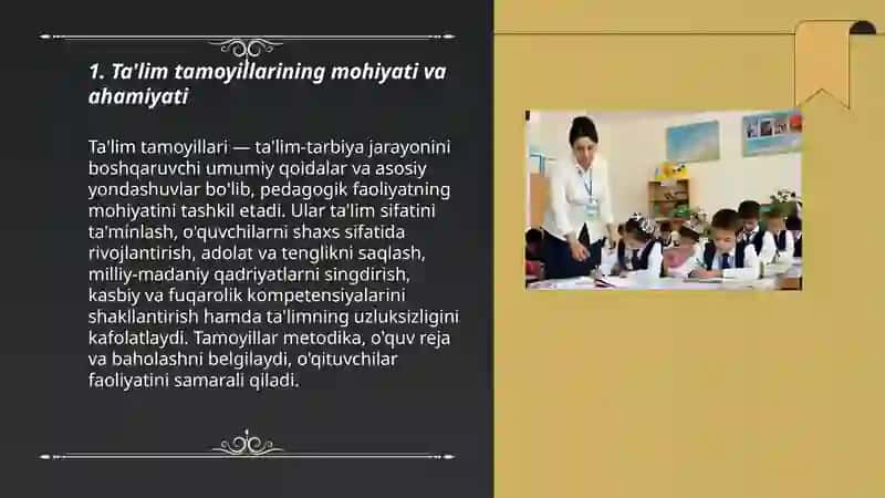 Ta'lim tamoyillari va qoidalari 3
