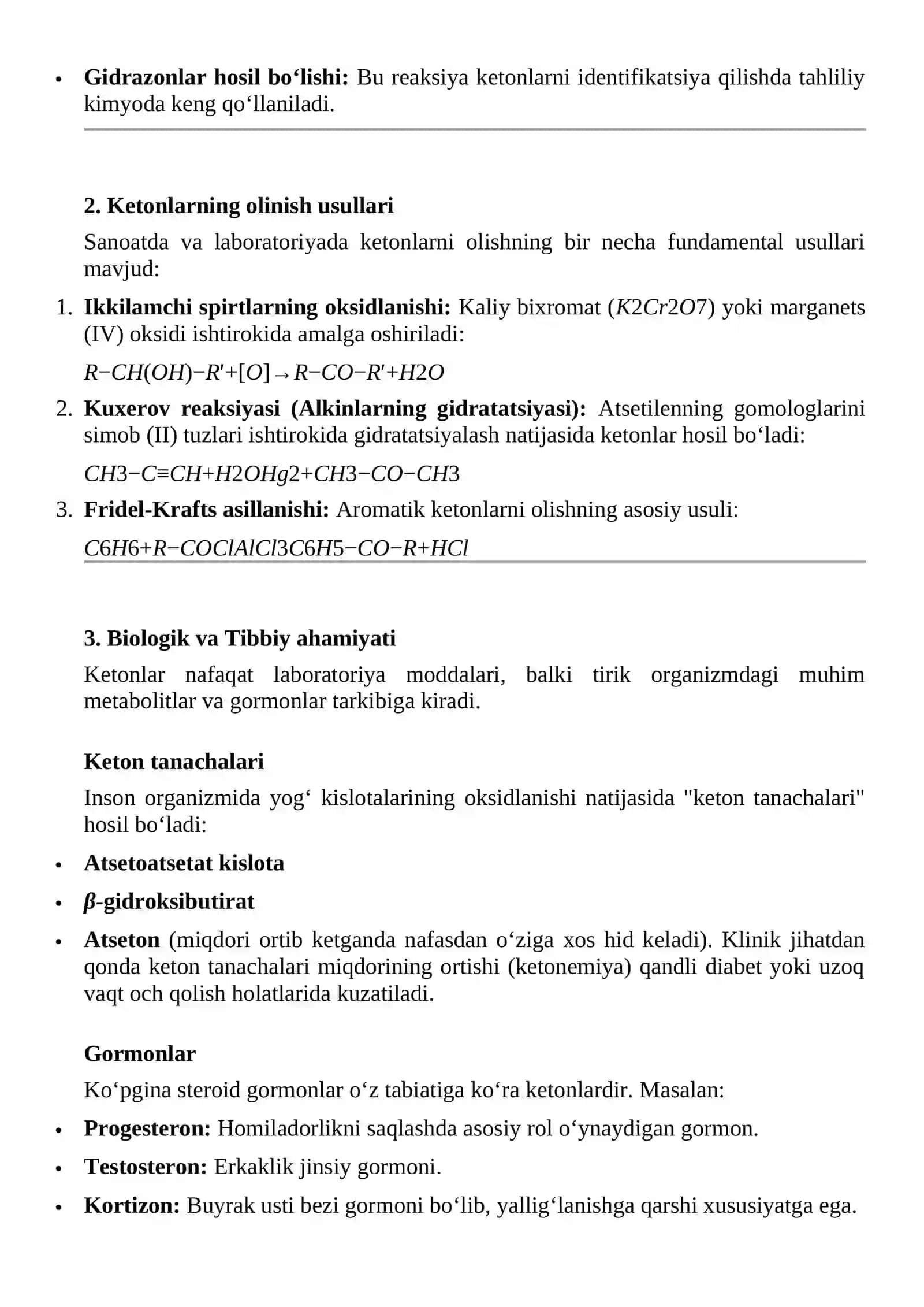KETONLARNING TUZULISHI VA KLASSIFIKATSIYASI 3