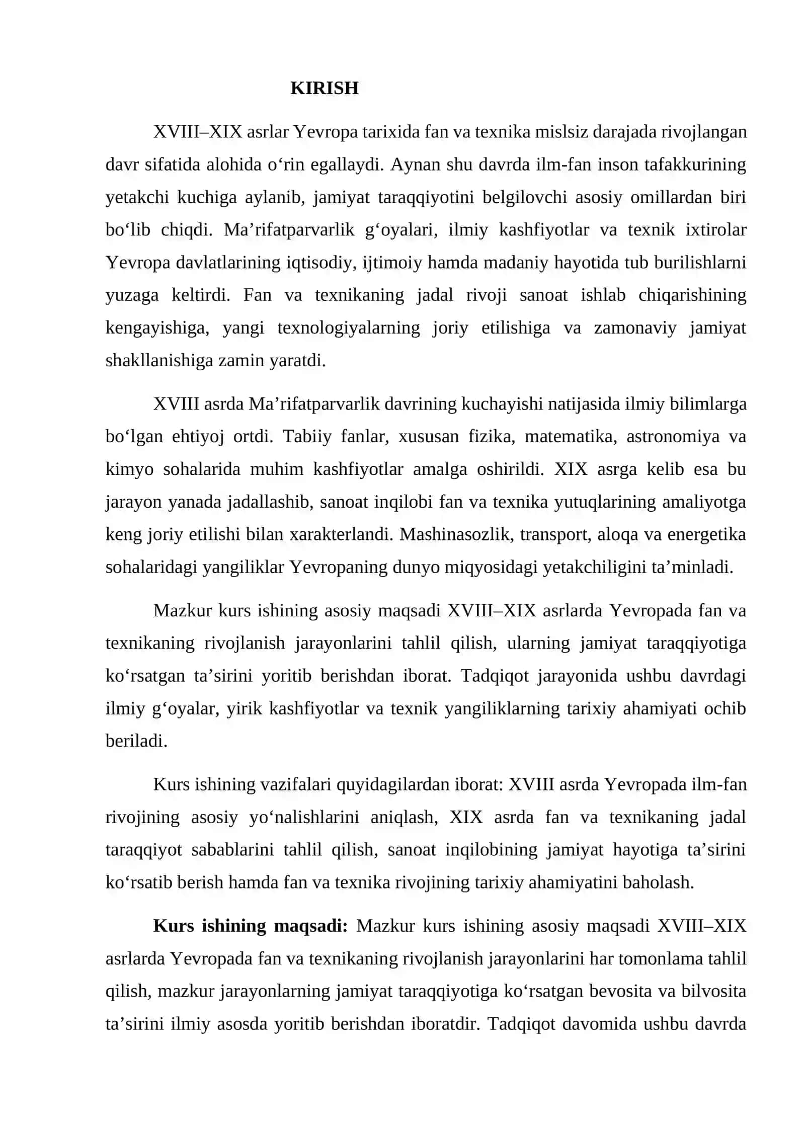 XVIII – XIX asrlarda Yevropada fan va texnikaning rivojlanishi 3