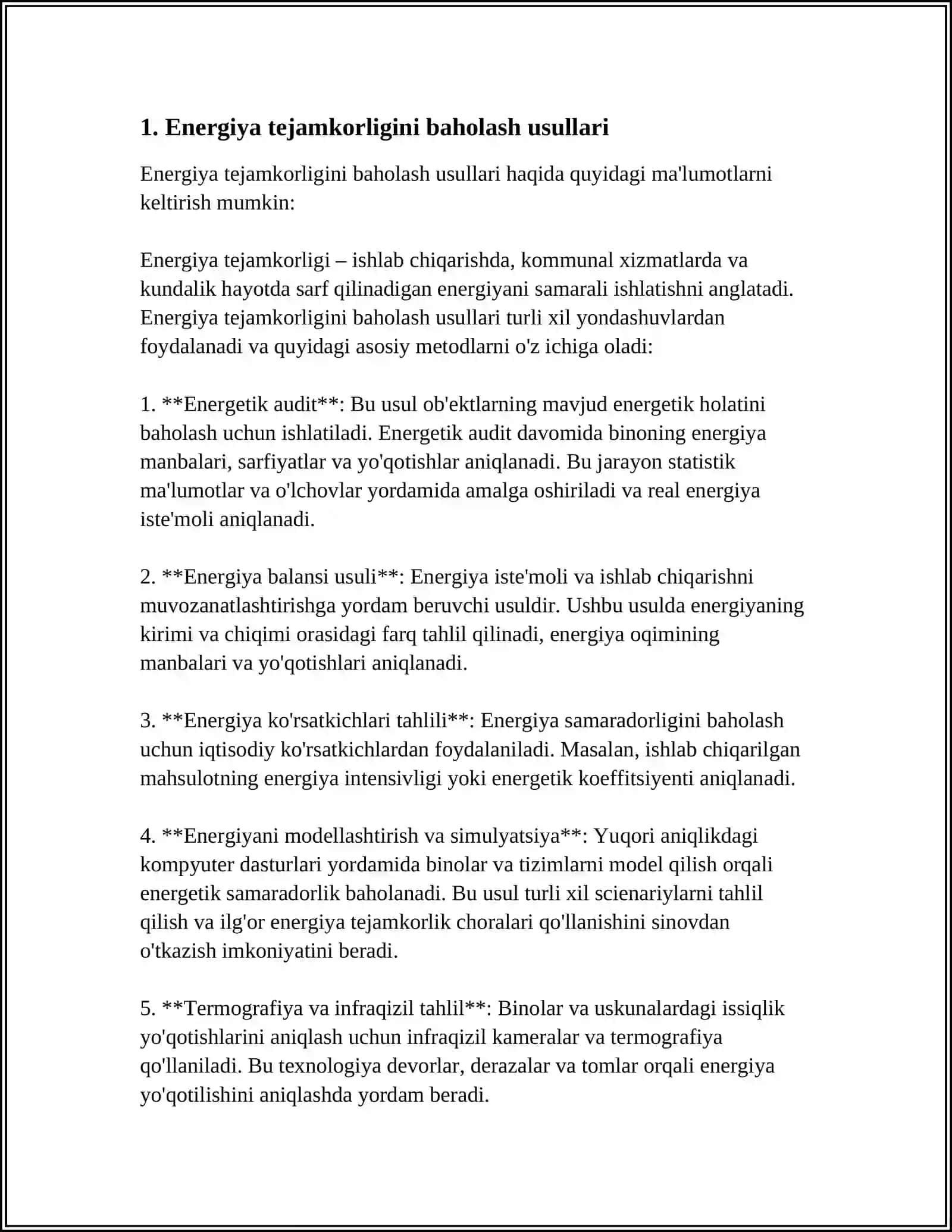 KORXONALARDAGI ENERGIYA TEJAMKORLIGINING POTENSIALINI BAXOLASH 3