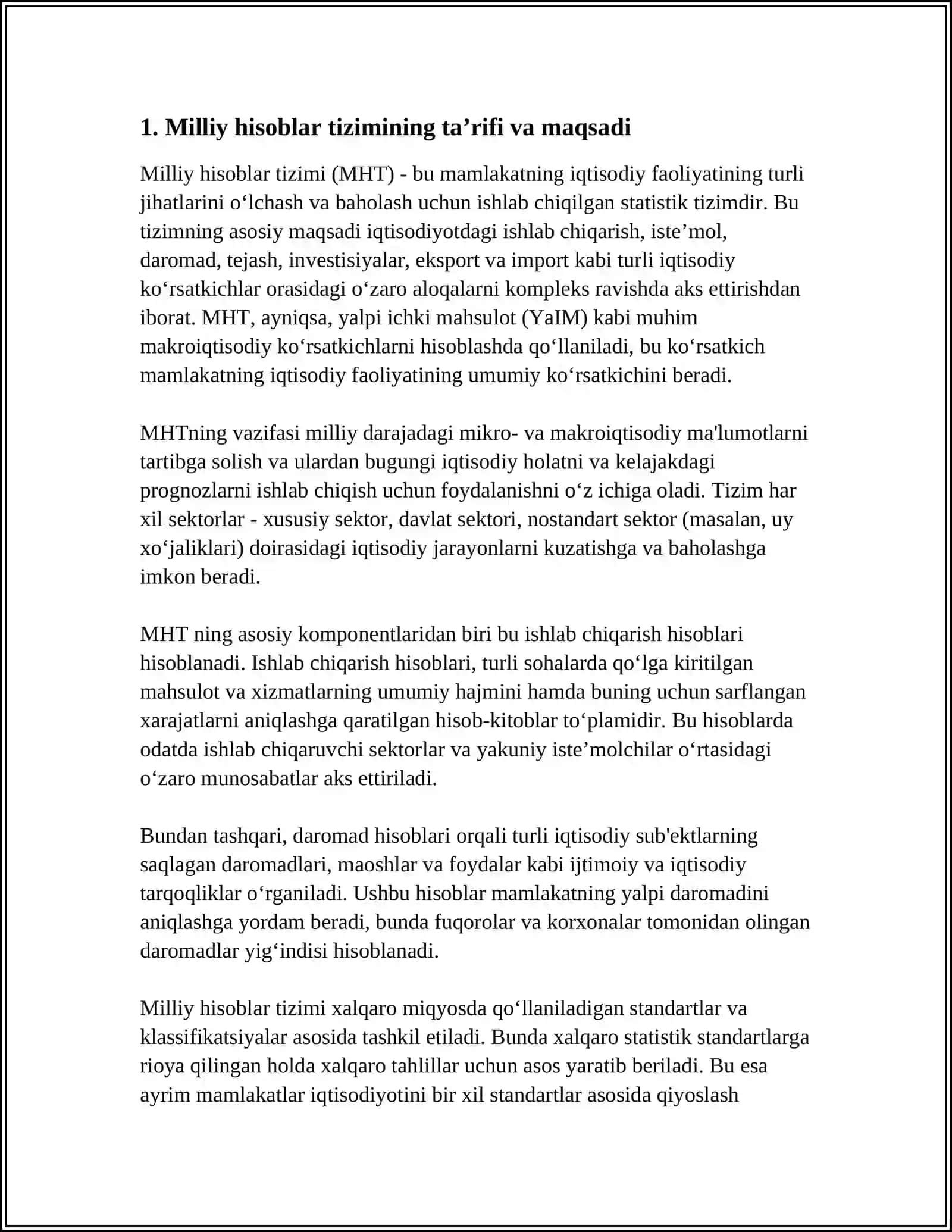 MILLIY HISOBLAR TIZIMI VA VUJUDGA KELISHI ASOSIY TUSHUNCHALARI 3
