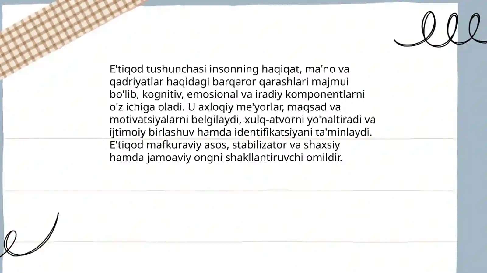 E'tiqod tushunchasi va mafkura 3