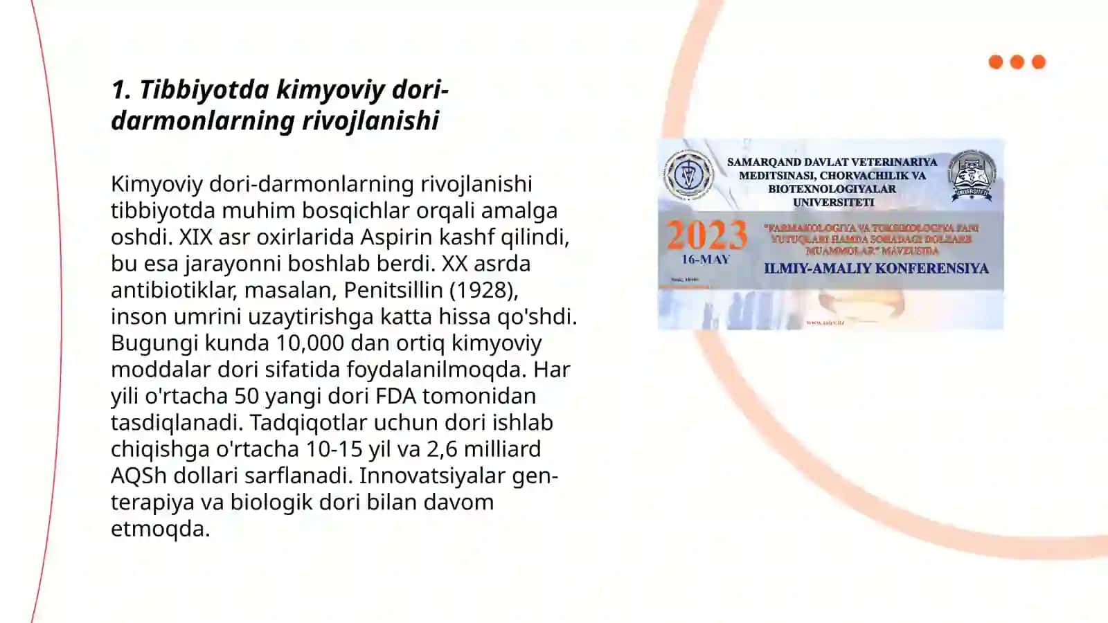 Kimyoviy dori-darmonlarning rivojlanishi tibbiyotda 3