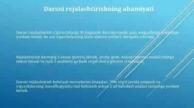 Darsni rejalashtirish 3