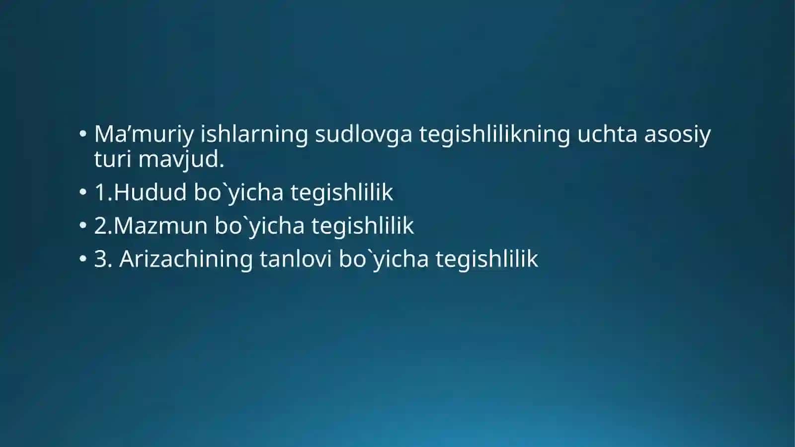 MA’MURIY ISHLARNINGSUDLOVGA TEGISHLILIGI 3