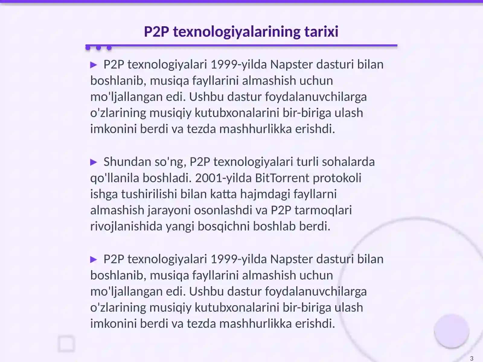 P2P texnologiyalari 3