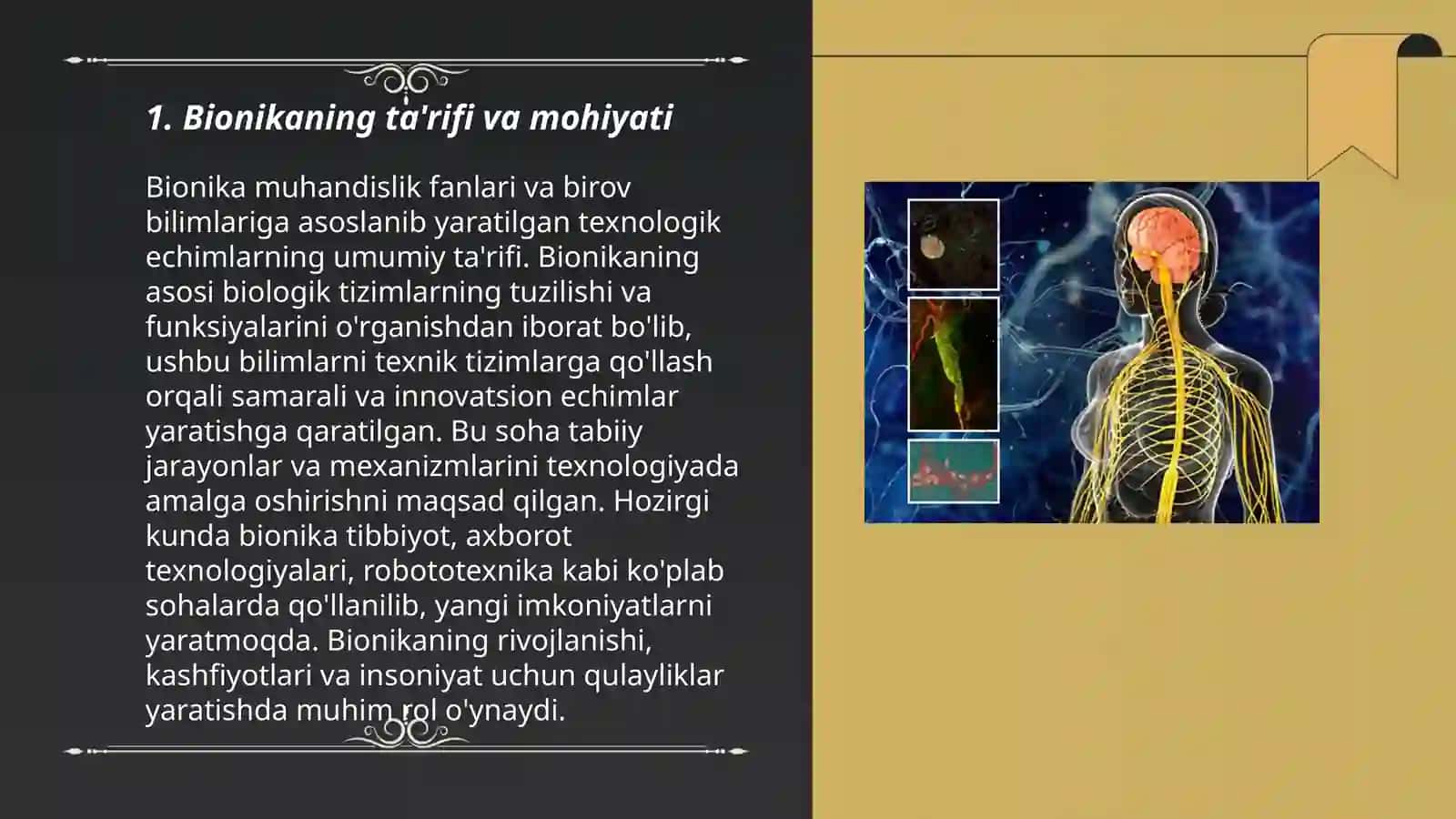 Bionika asoslari va inson hayotidagi oʻrni 3