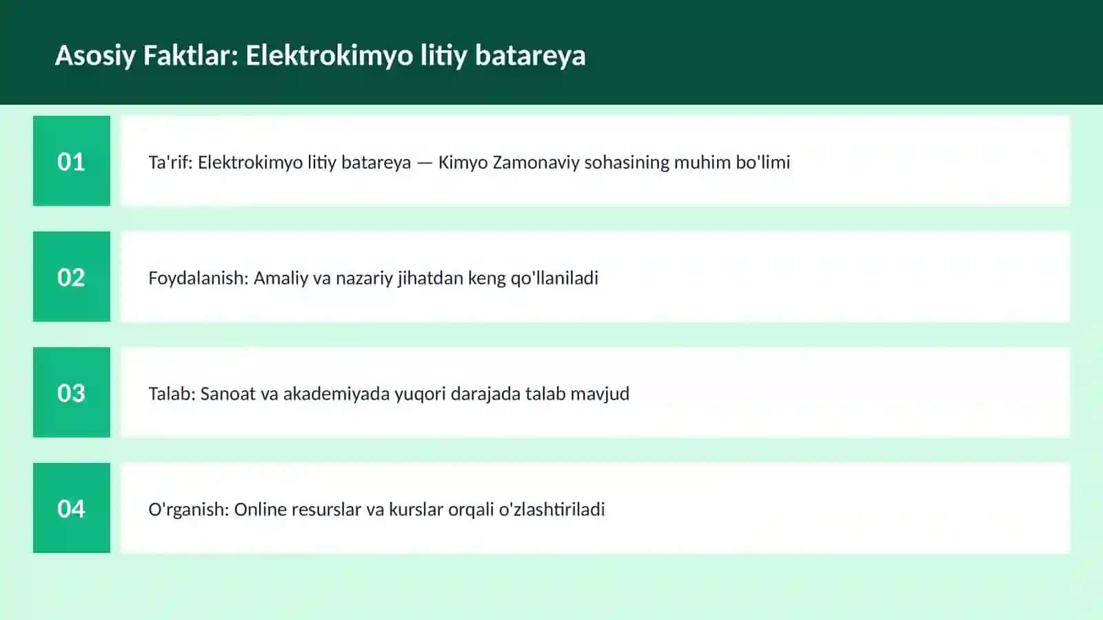 Elektrokimyo litiy batareya 3