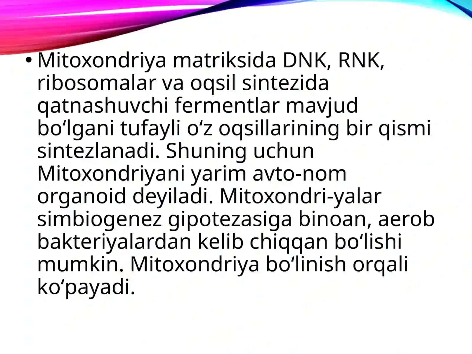 Mitoxondriya tuzulishi va mitoxondrial kasalliklar. 3