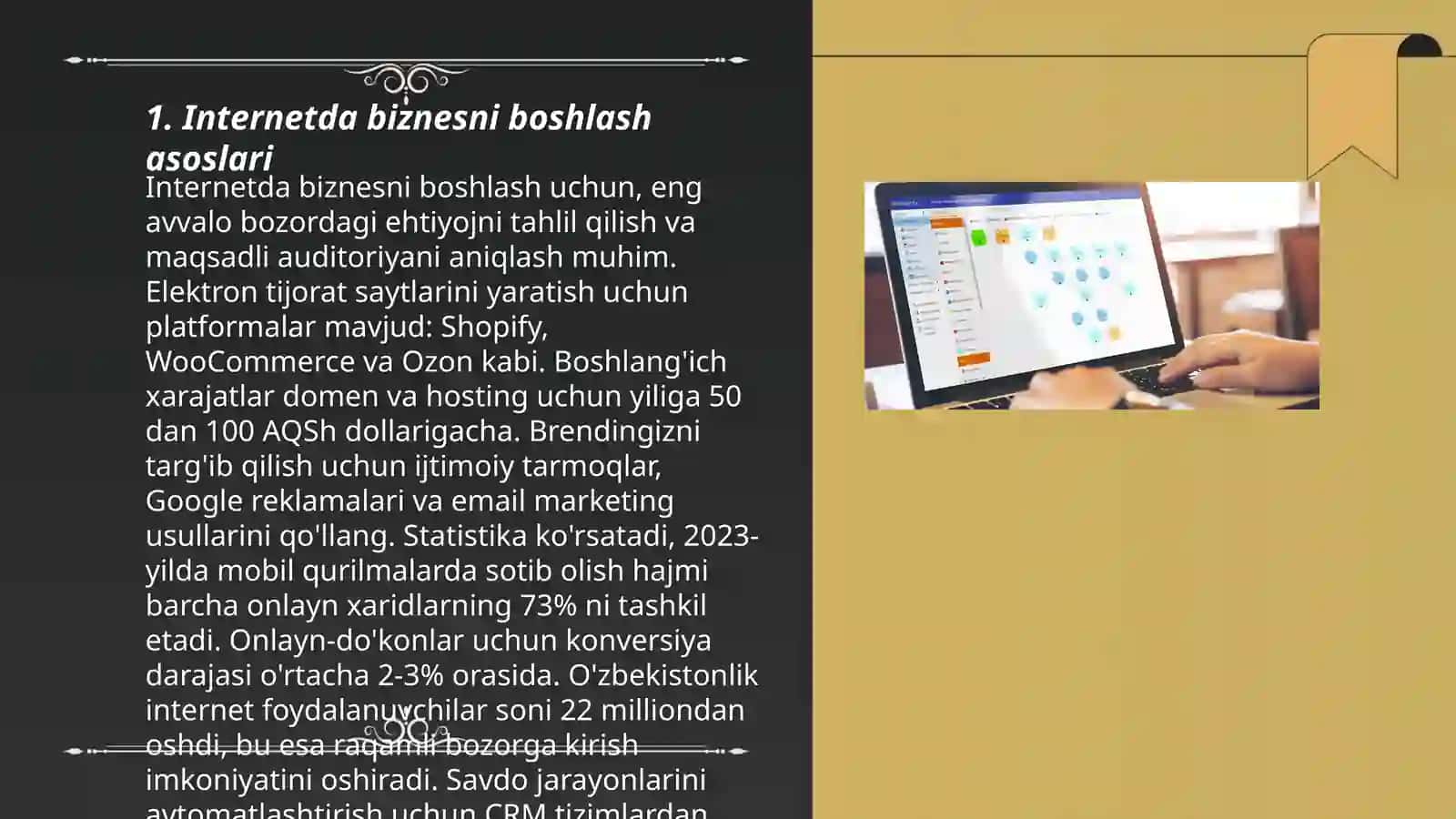 Internetda biznesni boshlash asoslari 3