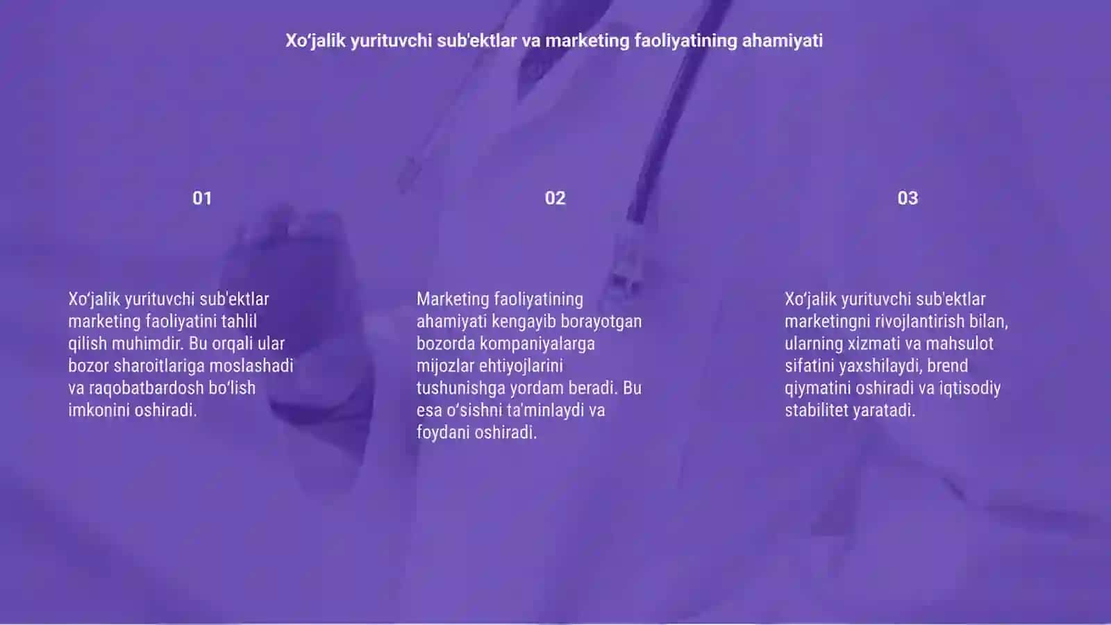 Xo‘jalik yurituvchi sub'ektlarning marketing faoliyatida tahlil 3