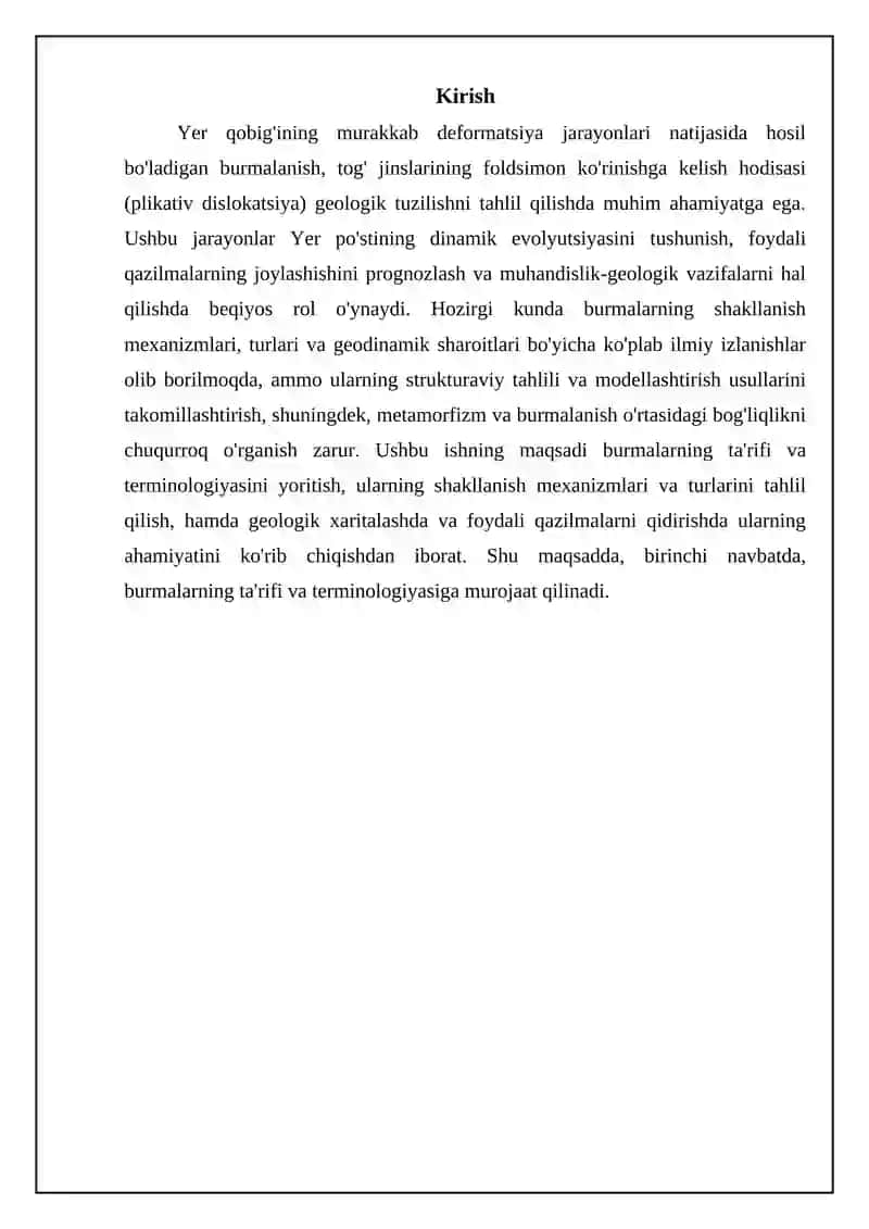 Burmalarning Yotishi (Plikativ Dislokatsiya) 3