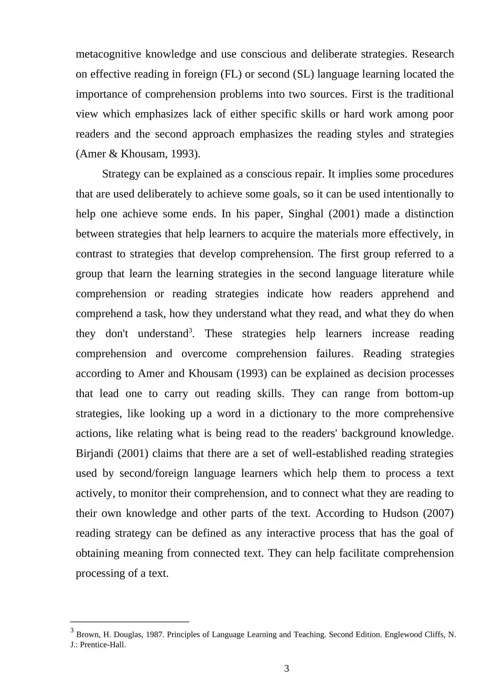 APPLICATION OF READING STRATEGIES: A COMPARATIVE STUDY BETWEEN IRANIAN AND INDIAN EFL STUDENTS 3