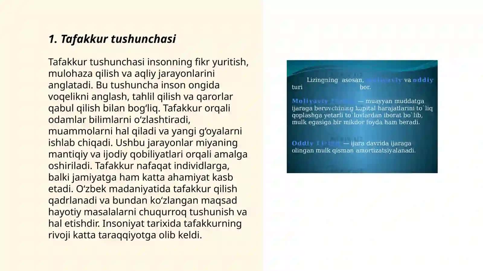 Tafakkur operatsiyalari 3
