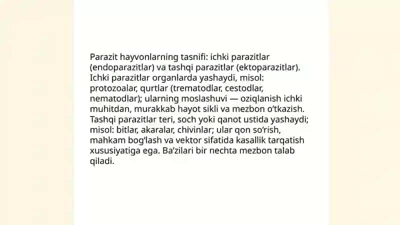 Parazit hayvonlar 3